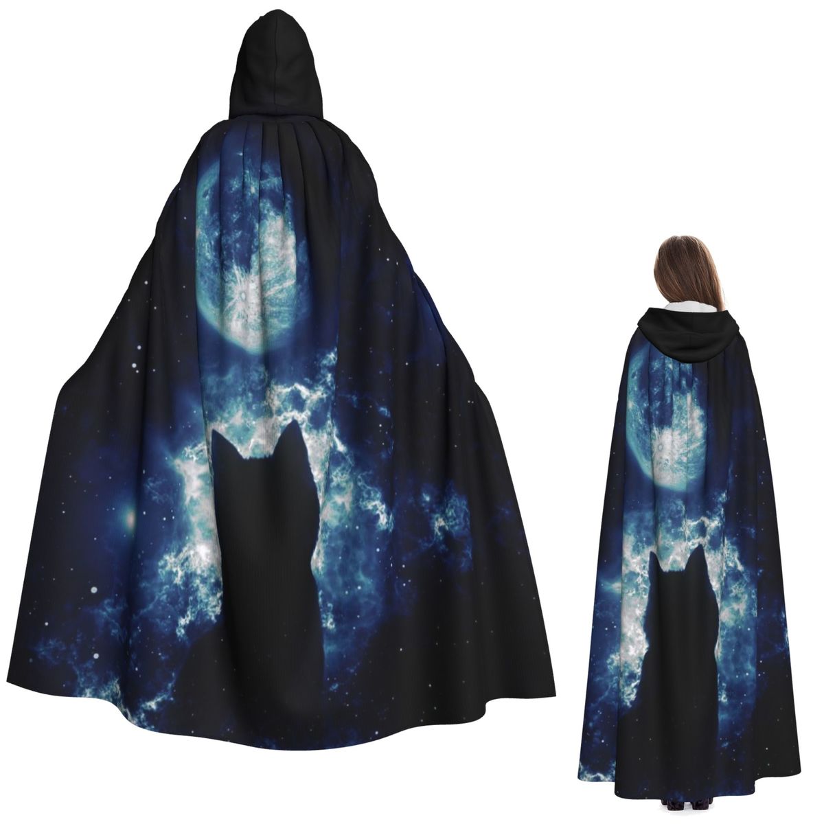 Anime Cosplay Eyes - Moon Eyes Cat Long Hooded Cloak