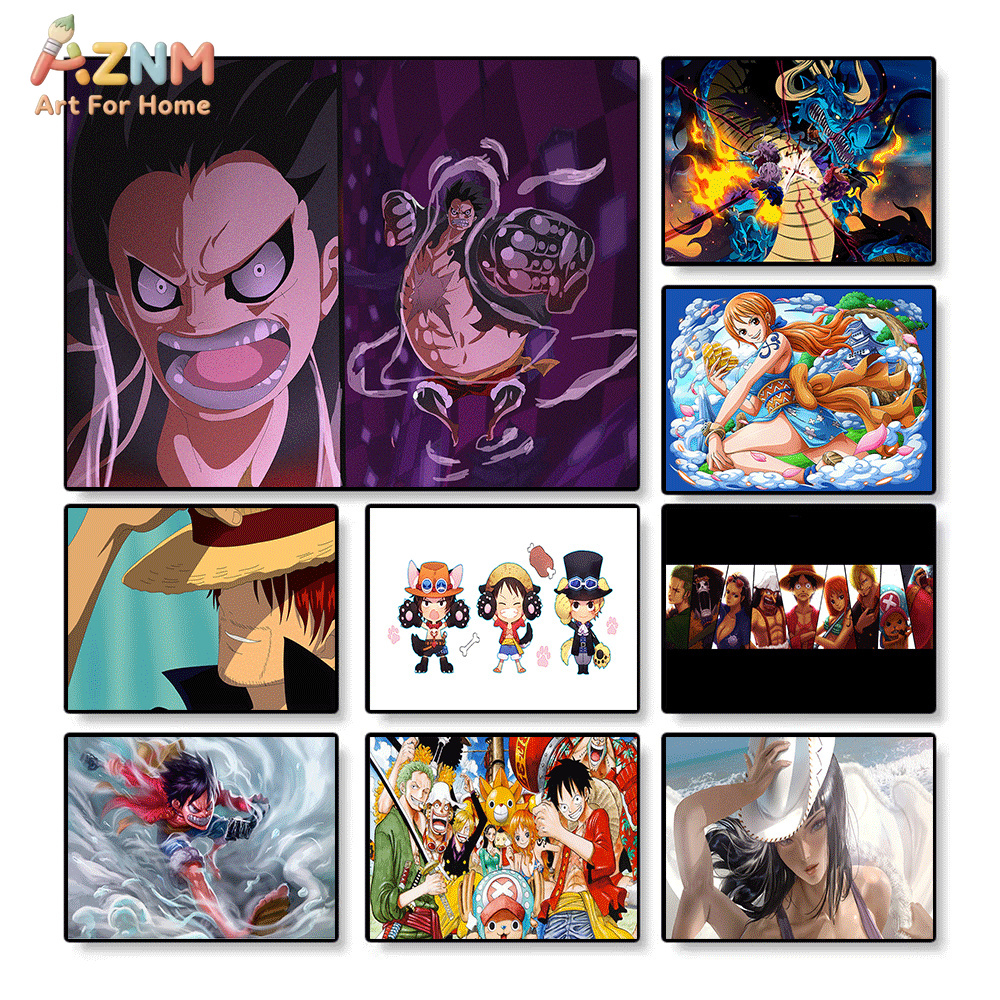 One Piece Straw Hat - AZNM One Piece Anime Canvas Wall