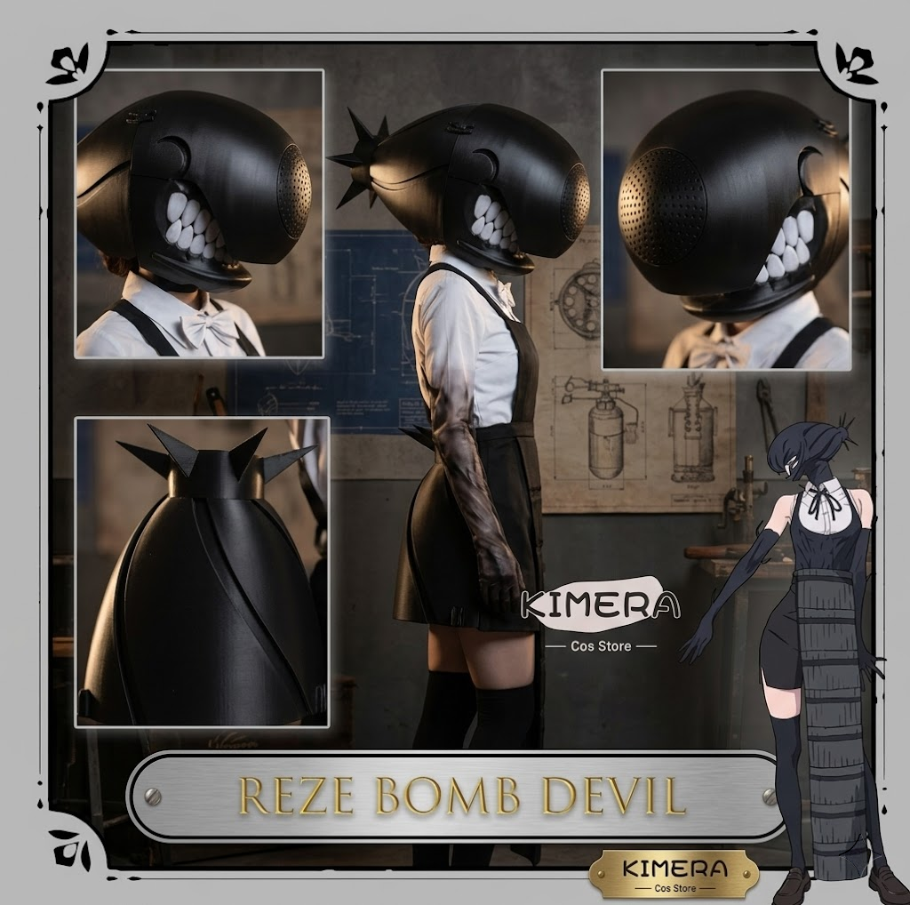 Anime Cosplay Eyes - Animes Saw Can Wear Reze Helmet