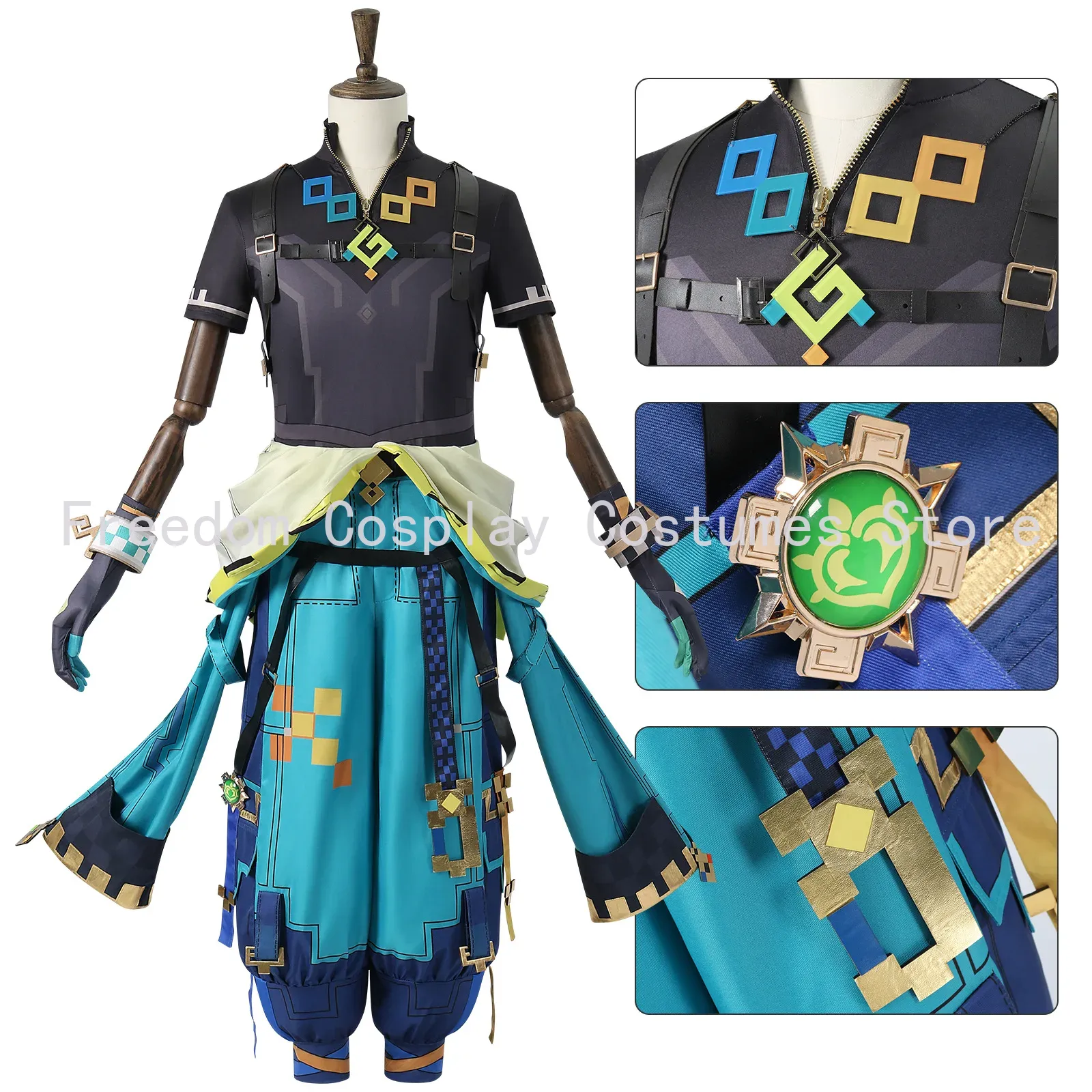 Game Genshin Impact Kinich Cos - Anime Cosplay Wig recension och pris