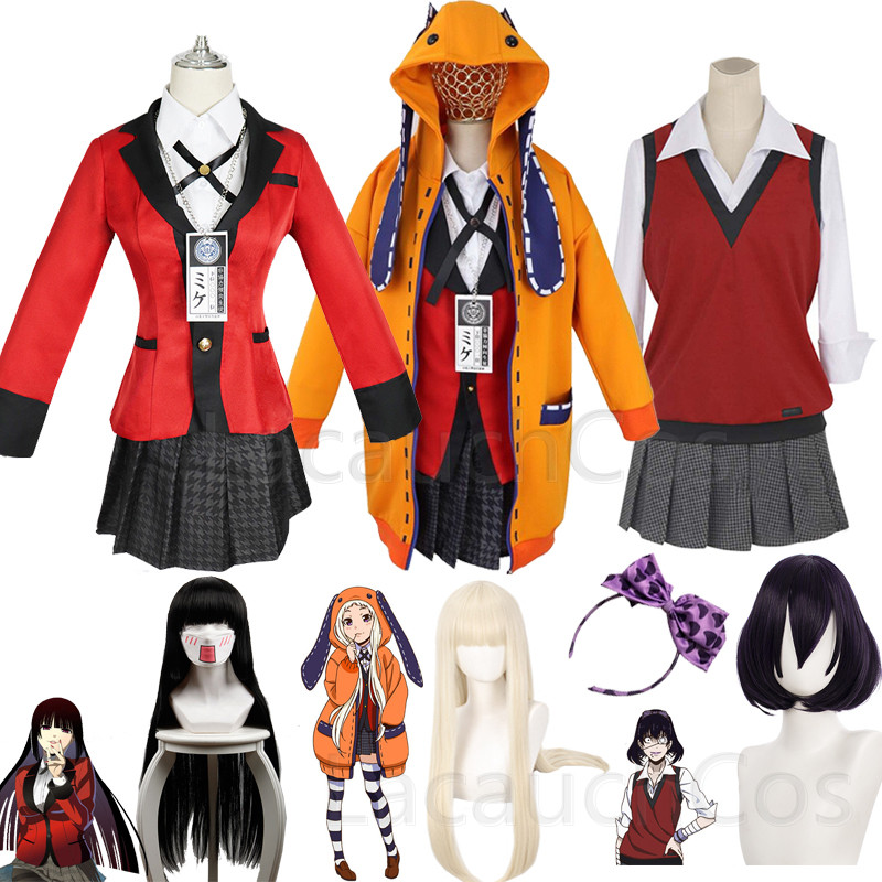 Jabami Yumeko Cosplay Compulsi - Anime Cosplay Kakegurui recension och pris